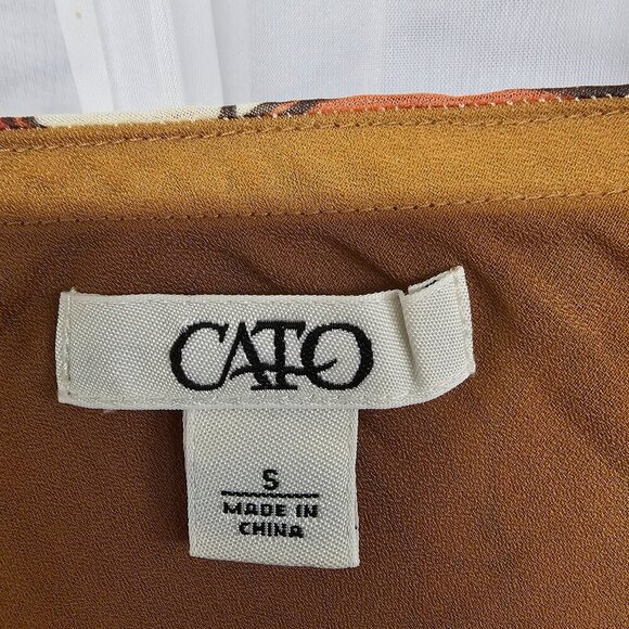 Cato Rust Taupe Floral Boho Midi Skirt Festival Fairy S - Picture 8 of 11